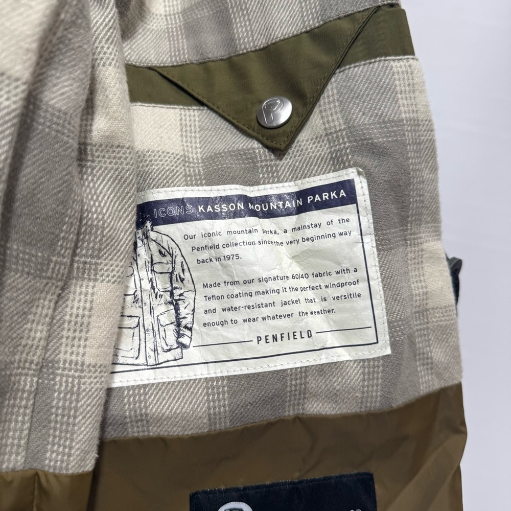 Madewell x Penfield • Kasson Flannel Lined Rain Field Cargo Jacket Olive Green S - Picture 13 of 16